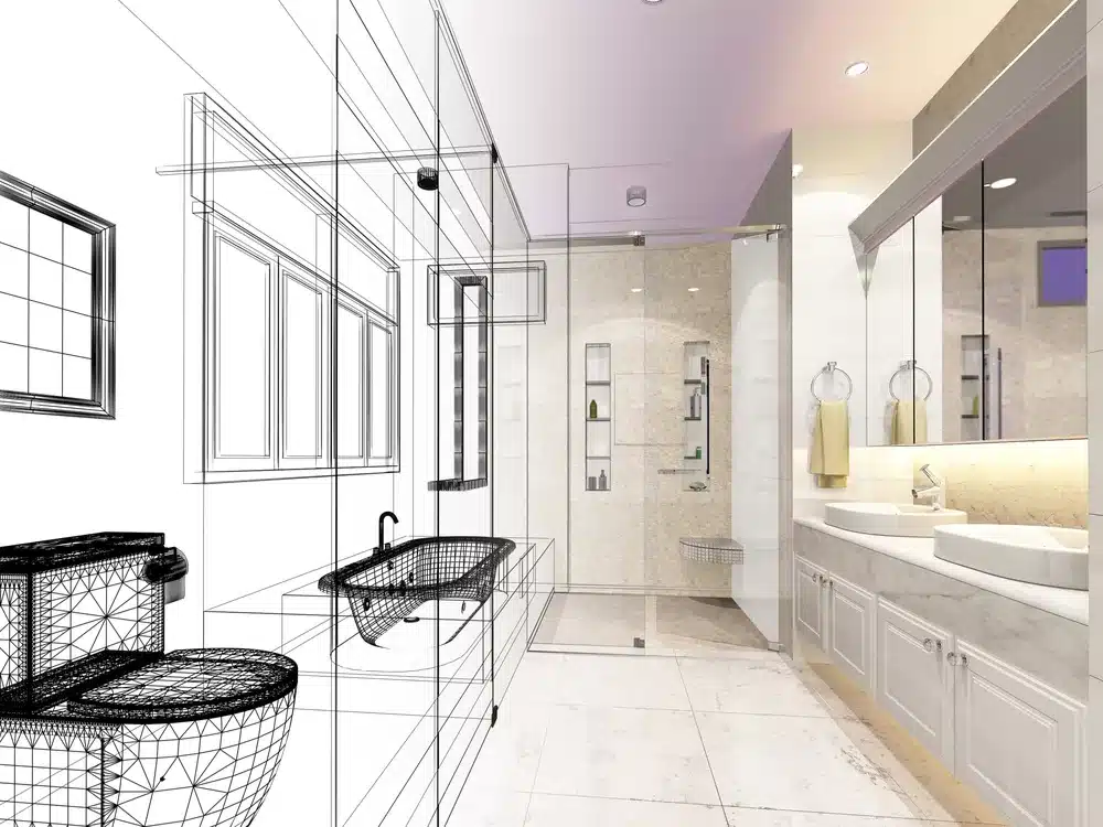 3D CAD design for wet rooms