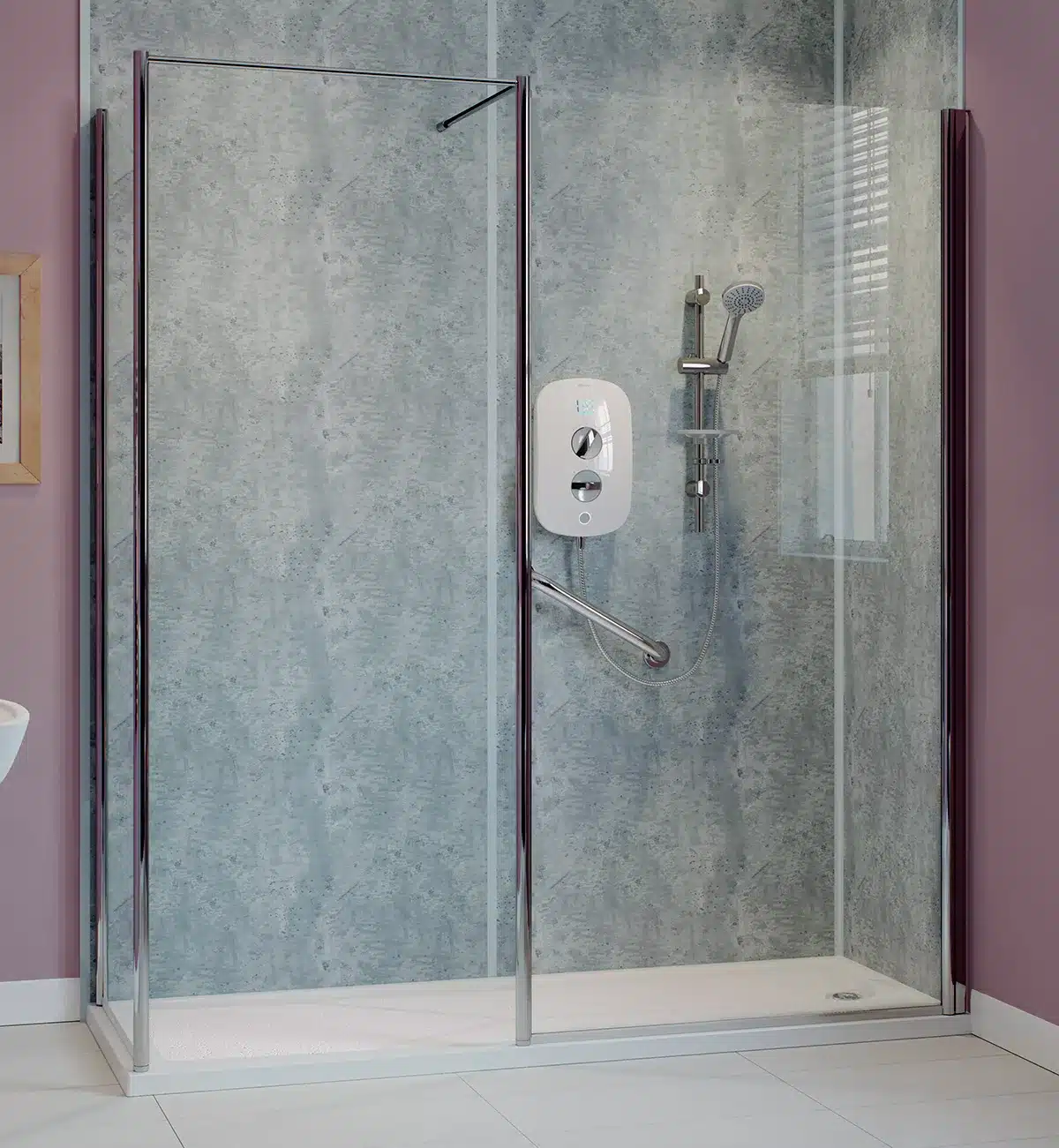 Mobility Shower showing easy to use taps