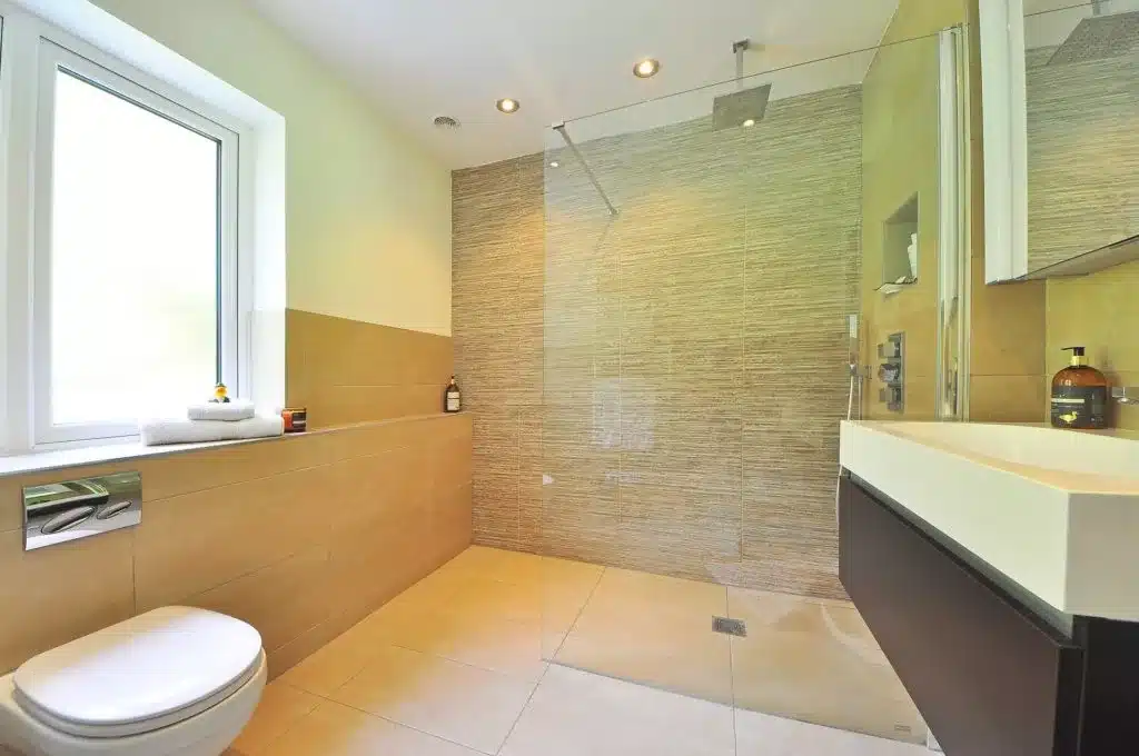 walk in shower room