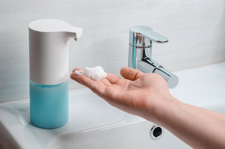 automatic soap dispenser bathroom