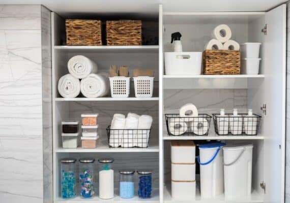 bathroom comfortable storage organising