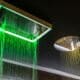 chromotherapy water falling shower heads