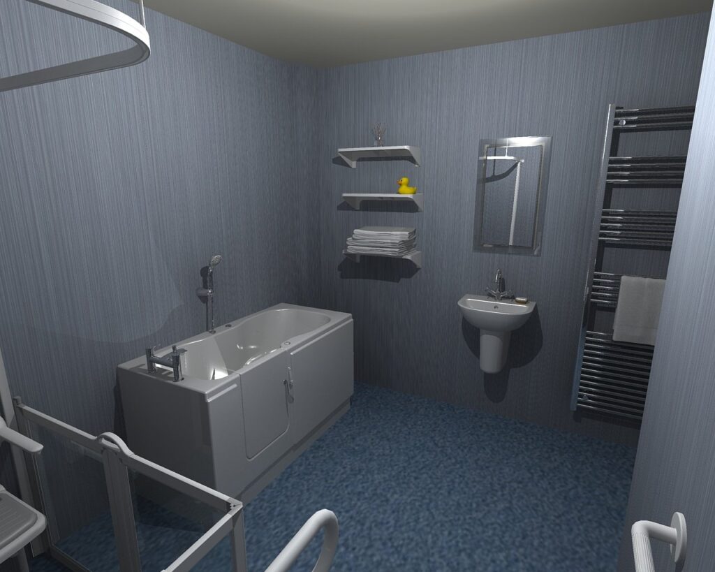 3D CAD design of Room 2 at Horsfall House, produced before installation began