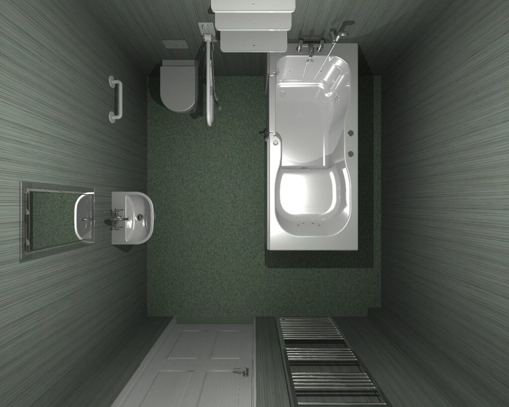 3D CAD design of Room 3 at Horsfall House, produced before installation began