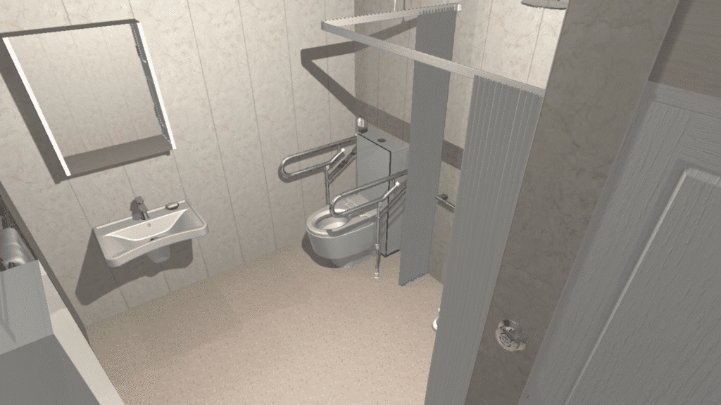 3D bathroom design render created by the Age Care Bathrooms designers