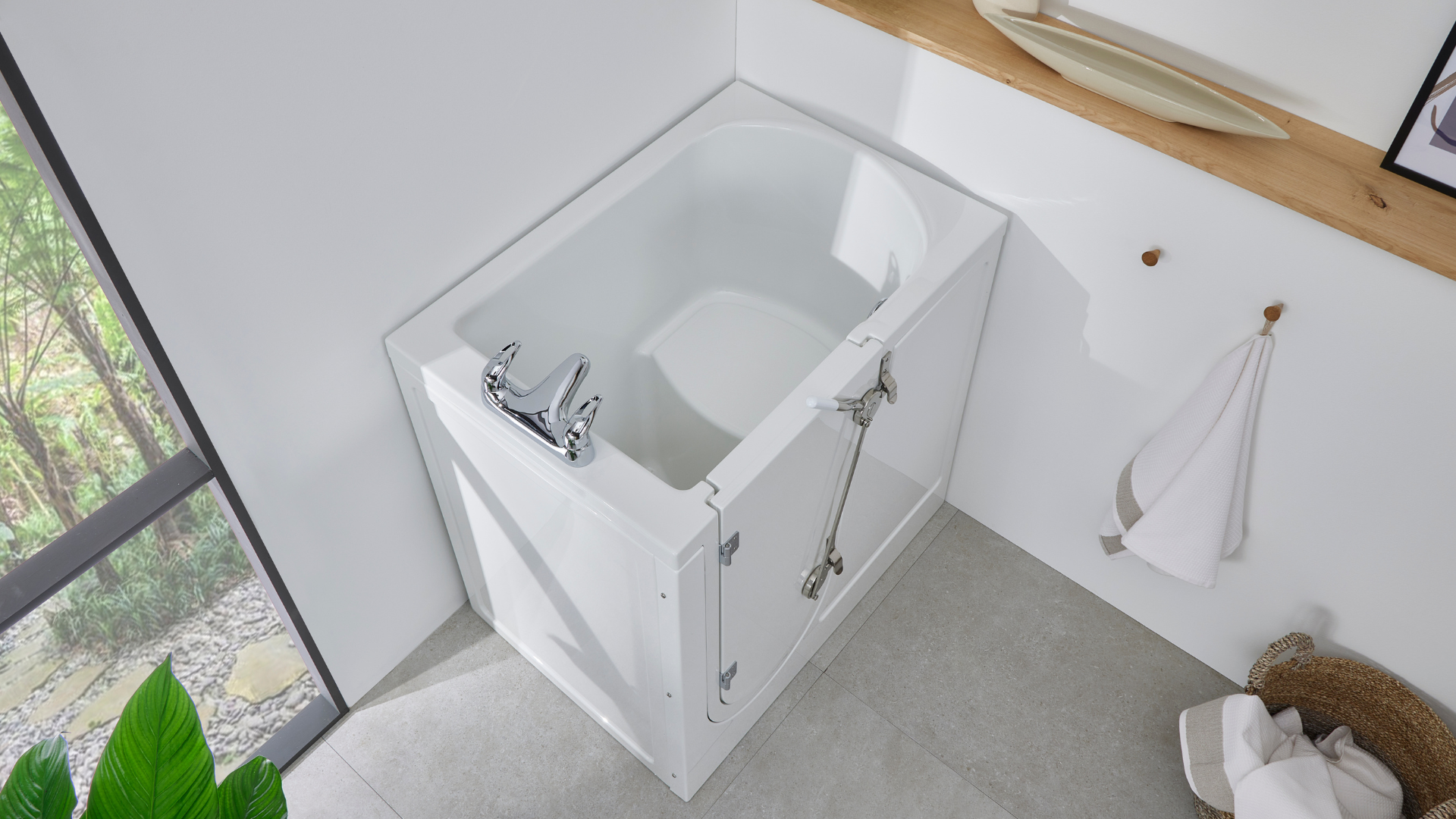 The Vermont small walk-in bath with side entry opening.