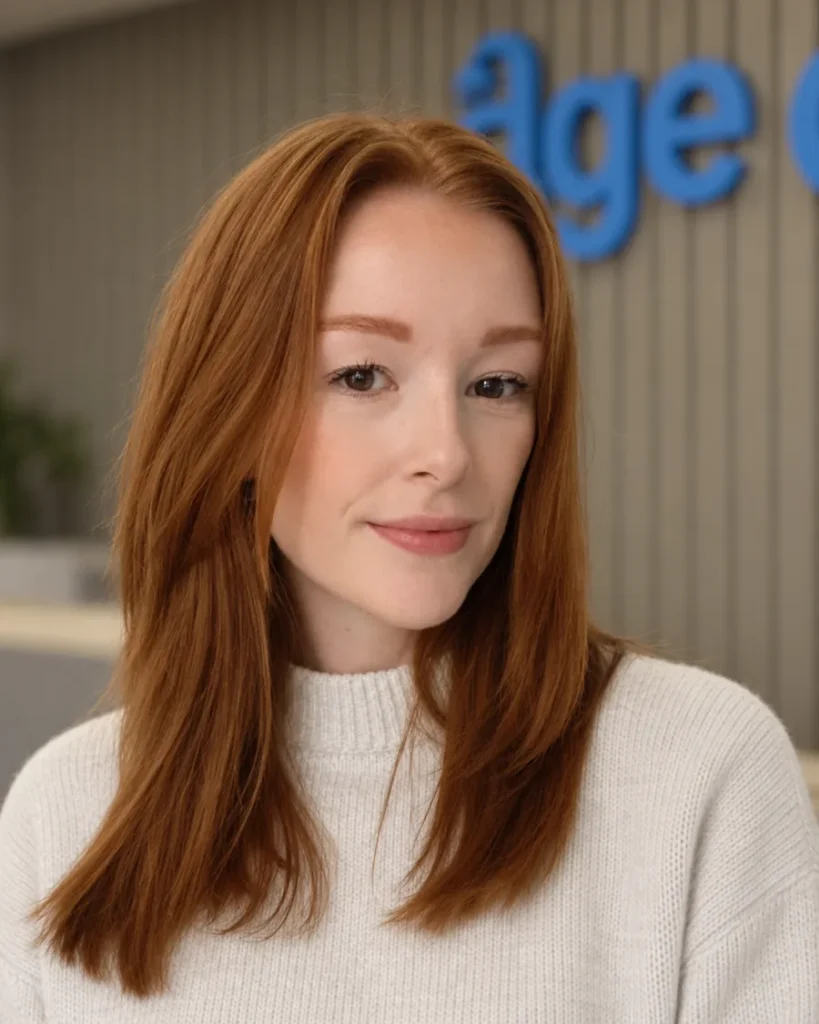 Mollie, head of our design team, at the Age Care Bathrooms office
