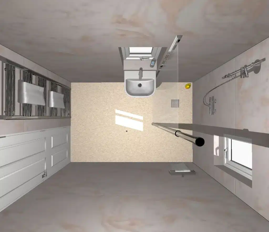 Paul's 3D design of his new proposed accessible wet room.