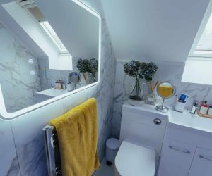 Seamless safety and style. We gave Sophie a full wet room installation, removing her challenging high-step shower. The result is a stunning, level-access space that fully supports her independent bathing.